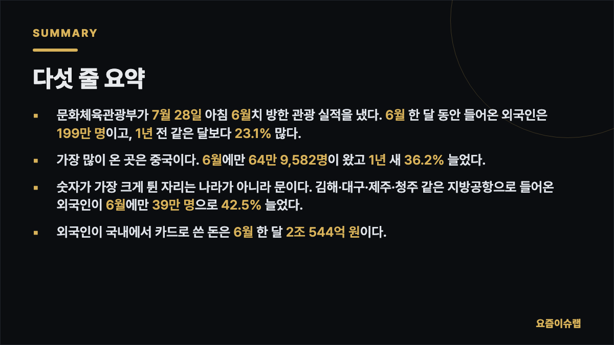 다섯 줄 요약 내용을 정리한 카드 이미지