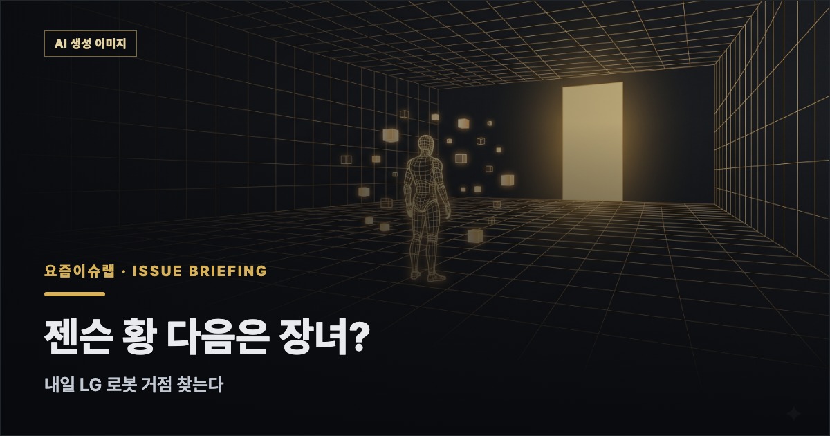 젠슨 황 다음은 장녀? — 내일 LG 로봇 거점 찾는다 관련 개념 일러스트 (AI 생성 이미지)